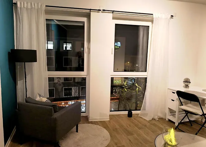 Modernes City-appartement Mit Separatem Schlafzimmer Daire