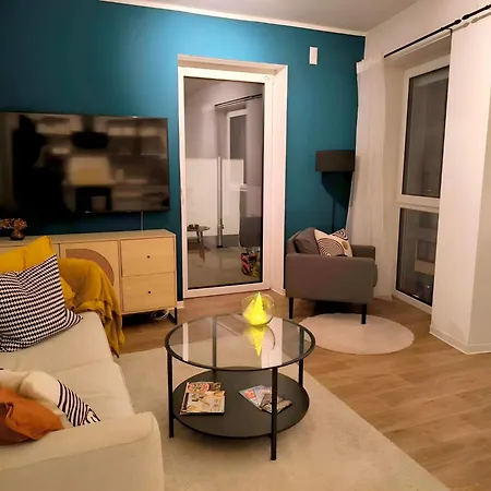 Modernes City-appartement Mit Separatem Schlafzimmer شقة
