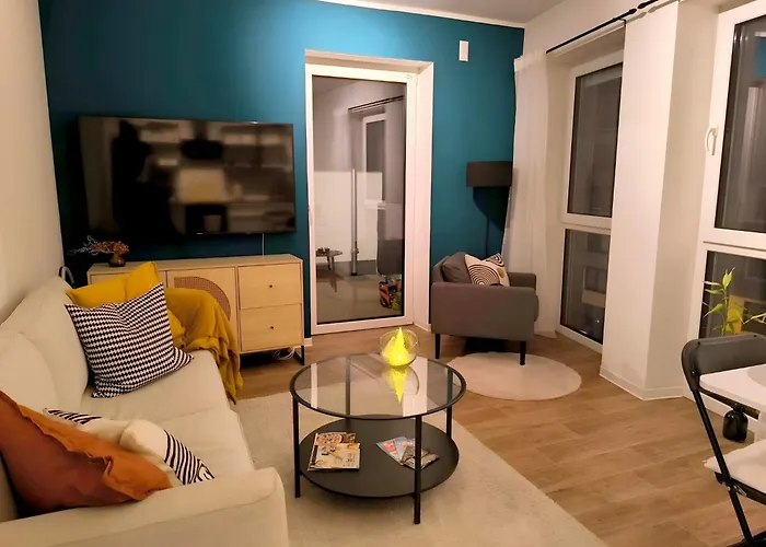 Modernes City-appartement Mit Separatem Schlafzimmer شقة